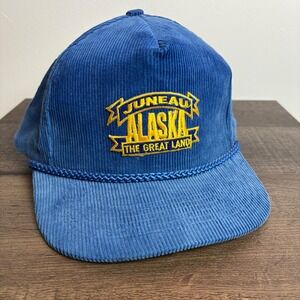 Juneau‎ Alaska Corduroy  Vintage Hat Cap The Great Land